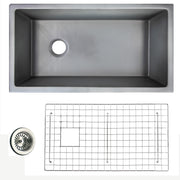 Nantucket Sinks 34-Inch Fireclay Kitchen Sink - Concrete Grey Wellfleet-3419Concrete - view 5