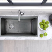 Nantucket Sinks 34-Inch Fireclay Kitchen Sink - Concrete Grey Wellfleet-3419Concrete - view 7