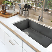 Nantucket Sinks 34-Inch Fireclay Kitchen Sink - Concrete Grey Wellfleet-3419Concrete - view 8