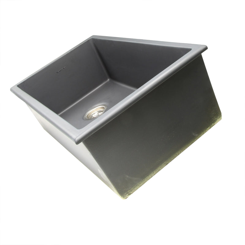 Nantucket Sinks 34-Inch Fireclay Kitchen Sink - Matte Black Wellfleet-3419MatteBlack - view 4