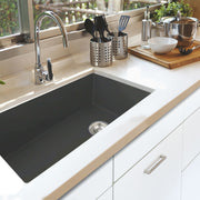 Nantucket Sinks 34-Inch Fireclay Kitchen Sink - Matte Black Wellfleet-3419MatteBlack - view 8