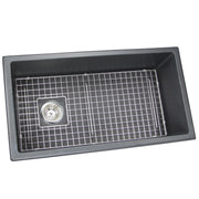 Nantucket Sinks 34-Inch Fireclay Kitchen Sink - Matte Black Wellfleet-3419MatteBlack