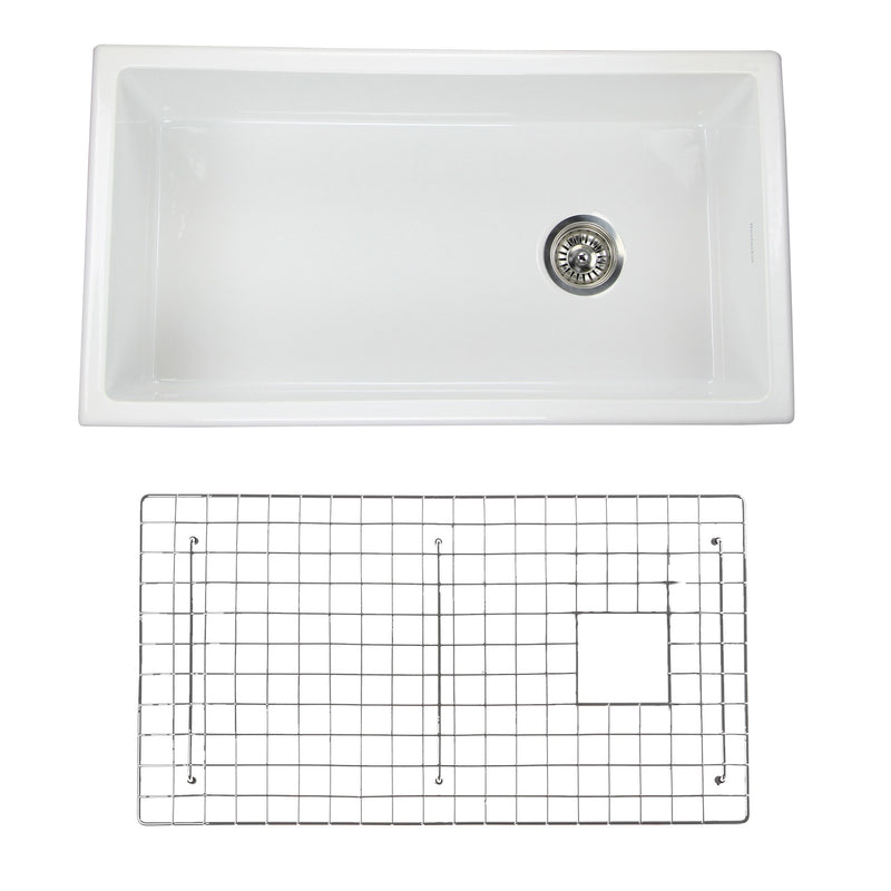 Nantucket Sinks 34-Inch Undermount Fireclay Kitchen Sink Wellfleet-3419W - view 2