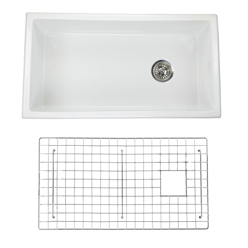 Nantucket Sinks 34-Inch Undermount Fireclay Kitchen Sink Wellfleet-3419W - view 2