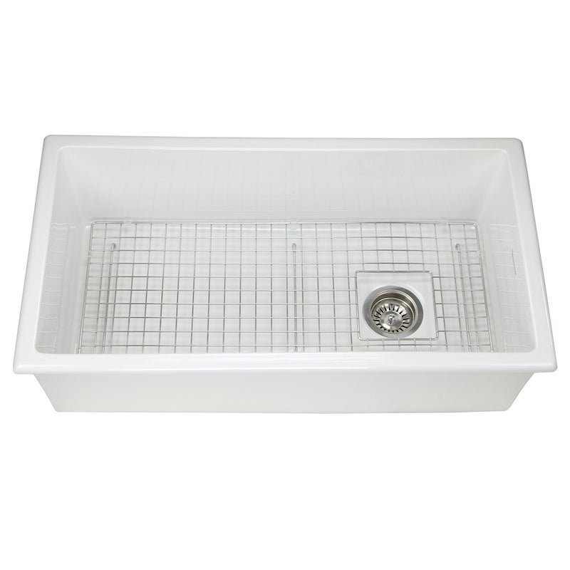 Nantucket Sinks 34-Inch Undermount Fireclay Kitchen Sink Wellfleet-3419W - view 3