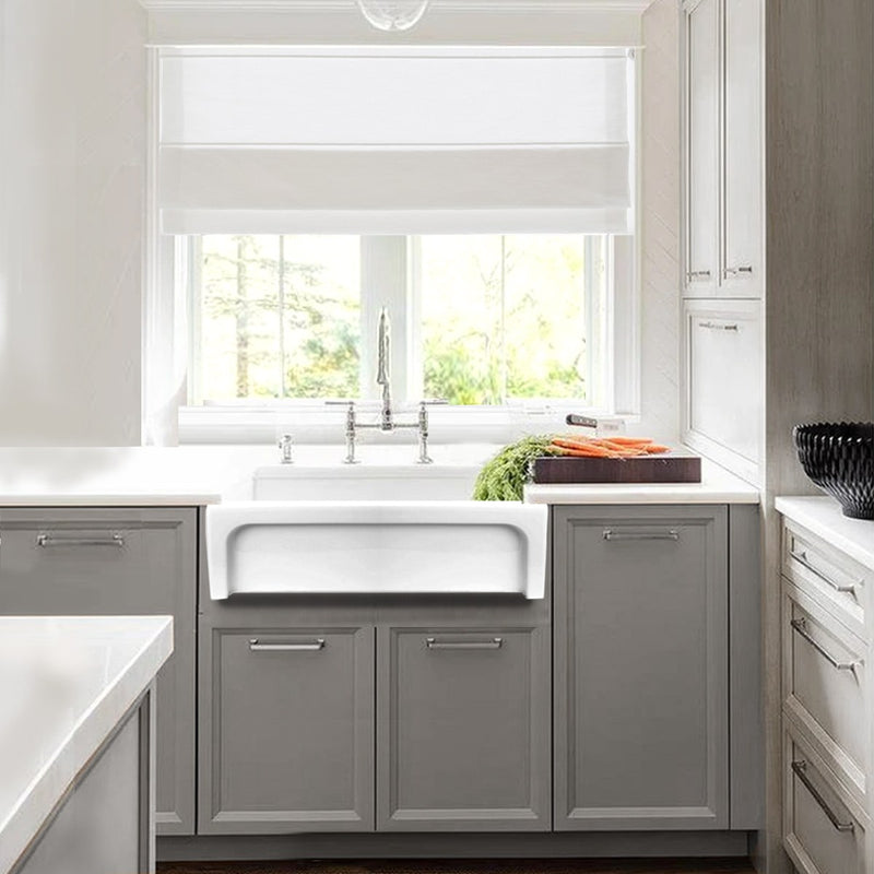 Nantucket Sinks 30 Inch Reversible Italian Fireclay Sink "Waquoit" WH3018FCL - view 6