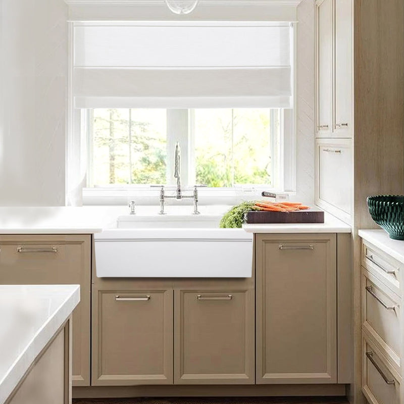 Nantucket Sinks 30 Inch Reversible Italian Fireclay Sink "Waquoit" WH3018FCL - view 7