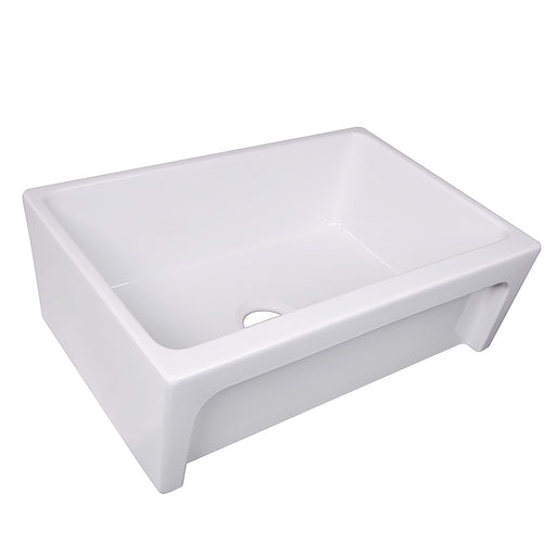 Nantucket Sinks 30 Inch Reversible Italian Fireclay Sink "Waquoit" WH3018FCL