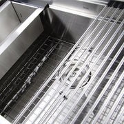 Nantucket Sinks ZR-PS-3220-16 - 32 Inch Pro Series Large Prep Station Single Bowl Undermount Stainless Steel Kitchen Sink, With Included Rolling Mat, Grid, Colander, and Drain. - view 4