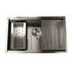 Nantucket Sinks ZR-PS-3220-16 - 32 Inch Pro Series Large Prep Station Single Bowl Undermount Stainless Steel Kitchen Sink, With Included Rolling Mat, Grid, Colander, and Drain.
