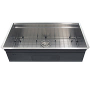Nantucket Sinks ZR-PS-3620-16 - 36 Inch Pro Series Large Prep Station Single Bowl Undermount Stainless Steel Kitchen Sink with Compatible Accessories - view 5