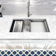 Nantucket Sinks ZR-PS-3620-16 - 36 Inch Pro Series Large Prep Station Single Bowl Undermount Stainless Steel Kitchen Sink with Compatible Accessories - view 7