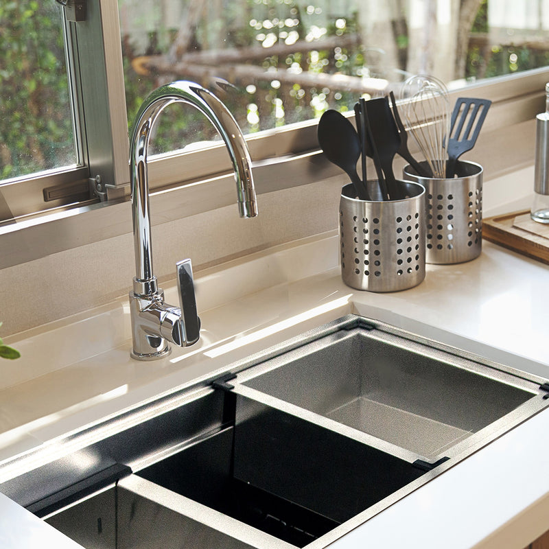 Nantucket Sinks ZR-PS-3620-16 - 36 Inch Pro Series Large Prep Station Single Bowl Undermount Stainless Steel Kitchen Sink with Compatible Accessories - view 8