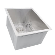 Nantucket Sinks ZR1815 - 15 Inch Pro Series Rectangle Undermount Zero Radius Stainless Steel Bar/Prep Sink - view 2