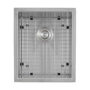 Nantucket Sinks ZR1815 - 15 Inch Pro Series Rectangle Undermount Zero Radius Stainless Steel Bar/Prep Sink