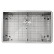 Nantucket Sinks ZR2818-16 - 28 Inch Pro Series Large Rectangle Single Bowl Undermount Zero Radius Stainless Steel Kitchen Sink