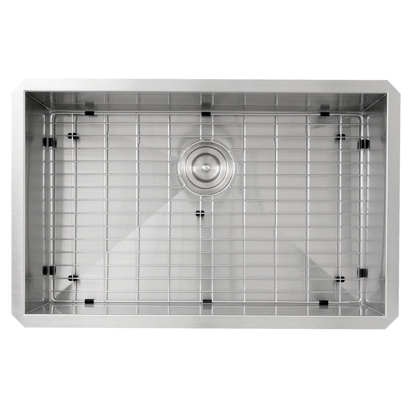 Nantucket Sinks ZR2818-16 - 28 Inch Pro Series Large Rectangle Single Bowl Undermount Zero Radius Stainless Steel Kitchen Sink