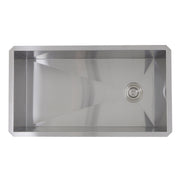 Nantucket Sinks ZR3218-OSD - 32 Inch Pro Series Large Rectangle Single Bowl Undermount Small Radius Stainless Steel Kitchen Sink, Offset Drain - view 6