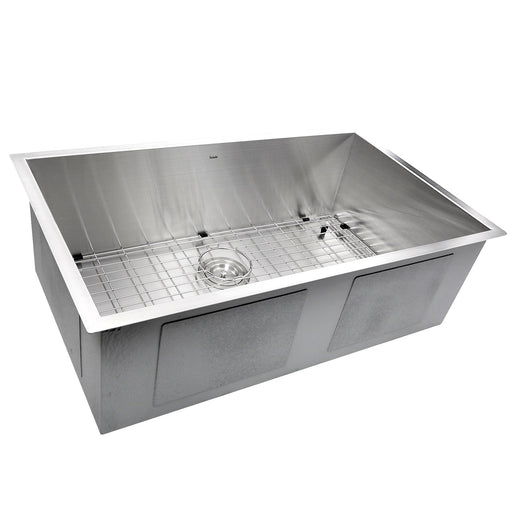 Nantucket Sinks ZR3219-16 - 32 Inch Pro Series Large Rectangle Single Bowl Undermount Zero Radius Stainless Steel Kitchen Sink - view 2