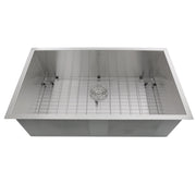 Nantucket Sinks ZR3219-16 - 32 Inch Pro Series Large Rectangle Single Bowl Undermount Zero Radius Stainless Steel Kitchen Sink - view 4