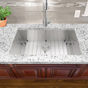 Nantucket Sinks ZR3219-16 - 32 Inch Pro Series Large Rectangle Single Bowl Undermount Zero Radius Stainless Steel Kitchen Sink - view 6