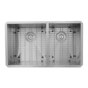 Nantucket Sinks ZR3219-OS-16 - 32 Inch Pro Series 55/45 Offset Double bowl Undermount Zero Radius Stainless Steel Kitchen Sink