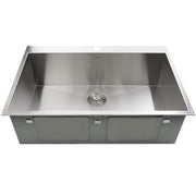 Nantucket Sinks ZR3322-S-16 - 33 Inch Large Rectangle Single Bowl Self Rimming Zero Radius Stainless Steel Drop In Kitchen Sink, 16 Gauge -1 Hole - view 5