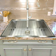 Nantucket Sinks ZR3322-S-16 - 33 Inch Large Rectangle Single Bowl Self Rimming Zero Radius Stainless Steel Drop In Kitchen Sink, 16 Gauge -1 Hole - view 6