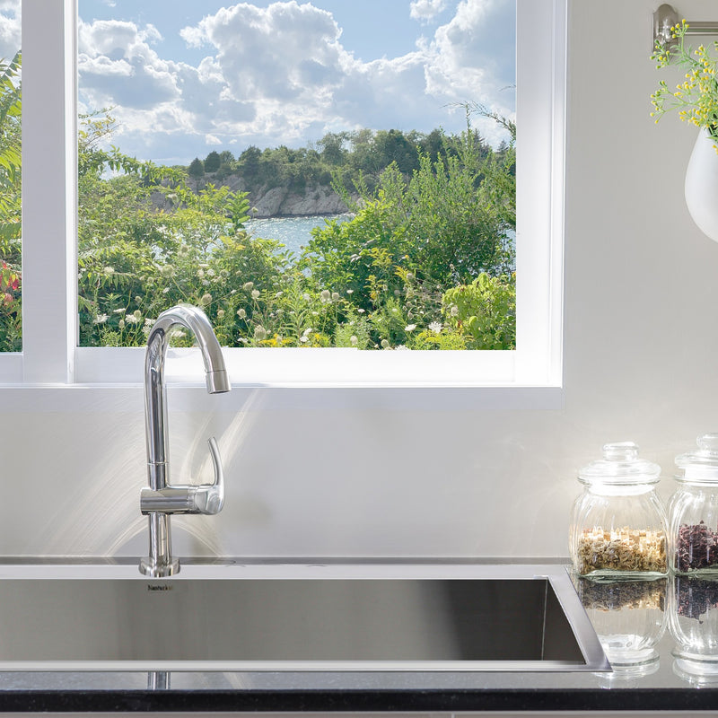 Nantucket Sinks ZR3322-S-16 - 33 Inch Large Rectangle Single Bowl Self Rimming Zero Radius Stainless Steel Drop In Kitchen Sink, 16 Gauge -1 Hole - view 7