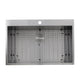 Nantucket Sinks ZR3322-S-16 - 33 Inch Large Rectangle Single Bowl Self Rimming Zero Radius Stainless Steel Drop In Kitchen Sink, 16 Gauge -1 Hole