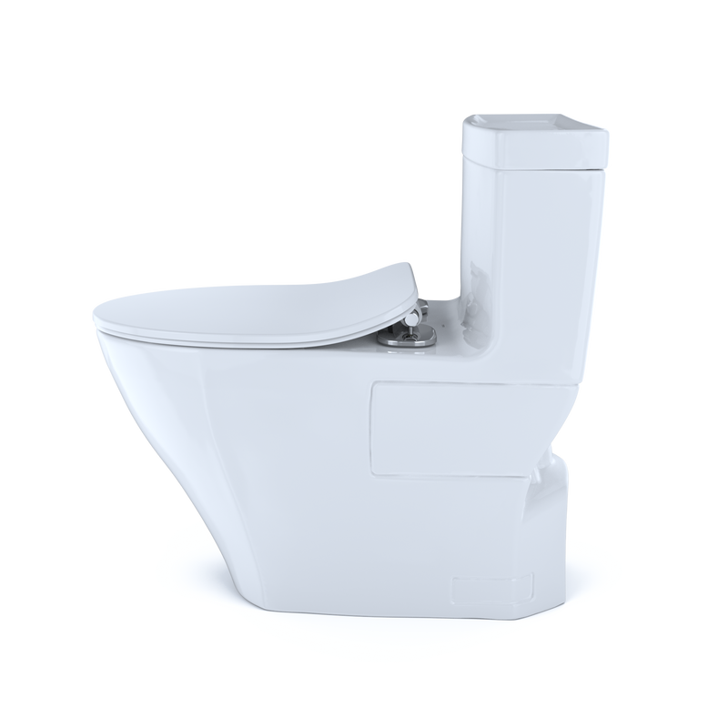 TOTO MS624234CEFG#01 Legato One-Piece Elongated 1.28 GPF Toilet with CEFIONTECT and SoftClose Seat, WASHLET+ Ready, Cotton White - view 4