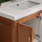 Moreno Bath NCS36-R NCS 36" Louvered Freestanding Bathroom Vanity with Acrylic Sink | Right Side Drawers - view 6