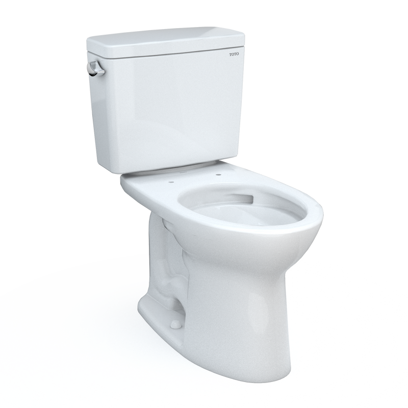 TOTO CST776CEG#01 Drake Two-Piece Elongated 1.28 GPF TORNADO FLUSH Toilet with CEFIONTECT, Cotton White