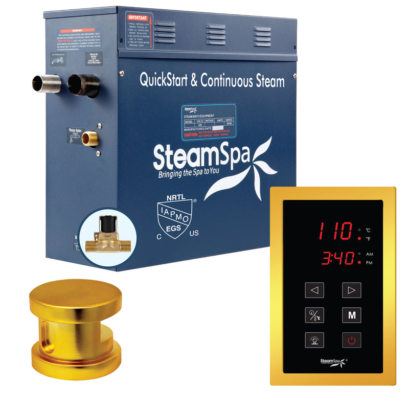 SteamSpa Sentry Series Touch Generator - Gold