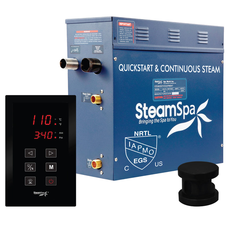 SteamSpa Oasis Series Generator Round - Matte Black