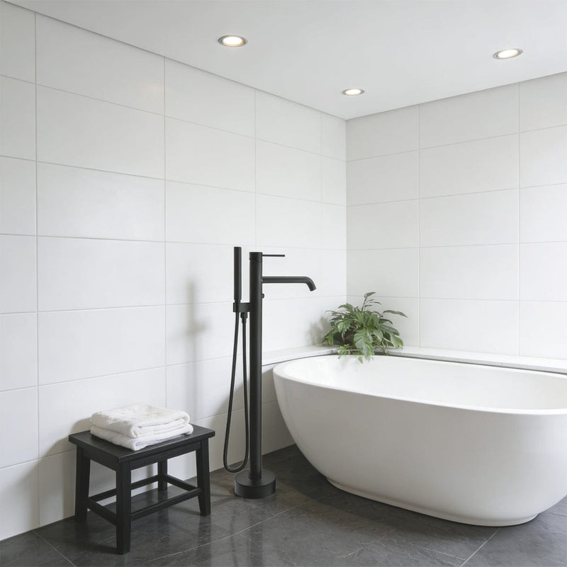 Nisshin High Flow Freestanding Tub Faucet with Hand Shower