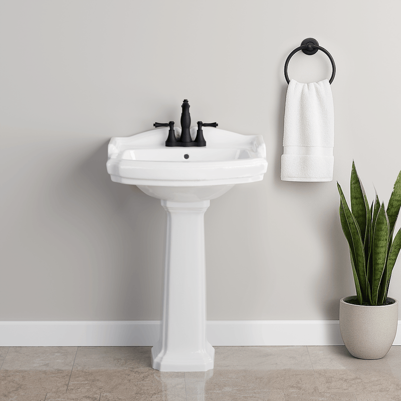 Noppenstein Vitreous China Pedestal Sink