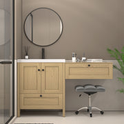 Moreno Bath NOVA-30+S30 Nova 60" Freestanding Bathroom Vanity with Sink Top and Floating Makeup Counter Table - view 3