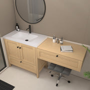 Moreno Bath NOVA-36+S36 Nova 72" Freestanding Bathroom Vanity with Sink Top and Floating Makeup Counter Table - view 4