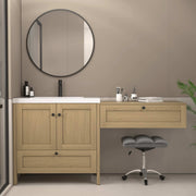 Moreno Bath NOVA-36+S36 Nova 72" Freestanding Bathroom Vanity with Sink Top and Floating Makeup Counter Table - view 3