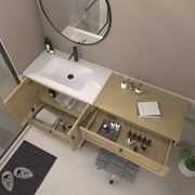 Moreno Bath NOVA-36+S36 Nova 72" Freestanding Bathroom Vanity with Sink Top and Floating Makeup Counter Table - view 12