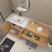 Moreno Bath NOVA-36+S36 Nova 72" Freestanding Bathroom Vanity with Sink Top and Floating Makeup Counter Table - view 11