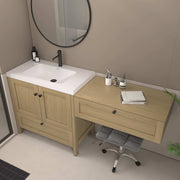 Moreno Bath NOVA-36+S36 Nova 72" Freestanding Bathroom Vanity with Sink Top and Floating Makeup Counter Table - view 6