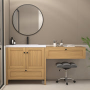 Moreno Bath NOVA-36+S36 Nova 72" Freestanding Bathroom Vanity with Sink Top and Floating Makeup Counter Table - view 2
