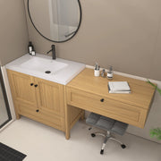 Moreno Bath NOVA-36+S36 Nova 72" Freestanding Bathroom Vanity with Sink Top and Floating Makeup Counter Table - view 5