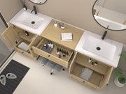 Moreno Bath NOVA-30+S30+30 Nova 90" Freestanding Bathroom Vanity with Sink Top and Floating Makeup Counter Table - view 12