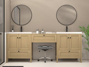 Moreno Bath NOVA-30+S30+30 Nova 90" Freestanding Bathroom Vanity with Sink Top and Floating Makeup Counter Table - view 3