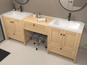 Moreno Bath NOVA-30+S30+30 Nova 90" Freestanding Bathroom Vanity with Sink Top and Floating Makeup Counter Table - view 4