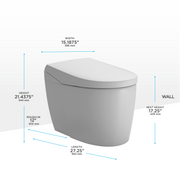 TOTO MS8551CUMFG#01 NEOREST AS Dual Flush 1.0 or 0.8 GPF Toilet with Integrated Bidet Seat and EWATER+, Cotton White - view 2