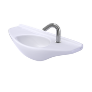 TOTO LT650G#01 Oval Wall-Mount Bathroom Sink with CEFIONTECT, Cotton White - view 3